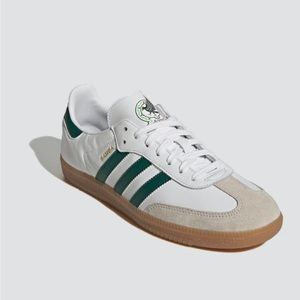 Men's Adidas Samba Team Mexico Soccer Shoes HQ7036 White Collegiate Green